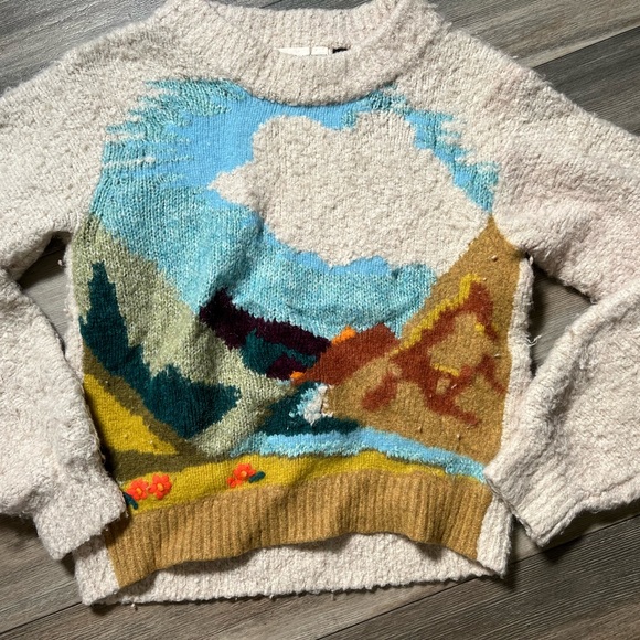 Anthropologie Sleeping On Snow Wool Blend Gorgeous Sweater- XS - Picture 2 of 8